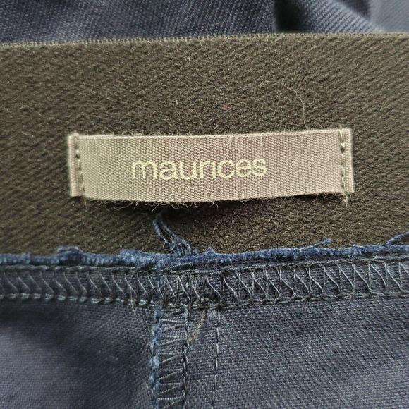 CC - Maurices Womens Dress Pants 6 Solid Navy Blue Skinny Ankle Mid Rise Stretch - Picture 7 of 10